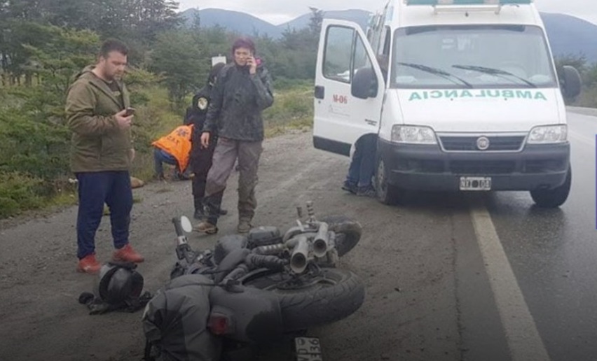 Accidente con la moto