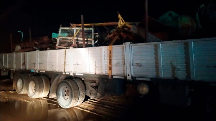 El camión fue encontrado a unas cuadras