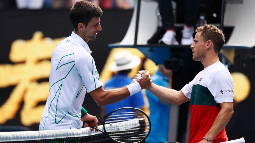 Novak Djokovic y Diego Schwartzman