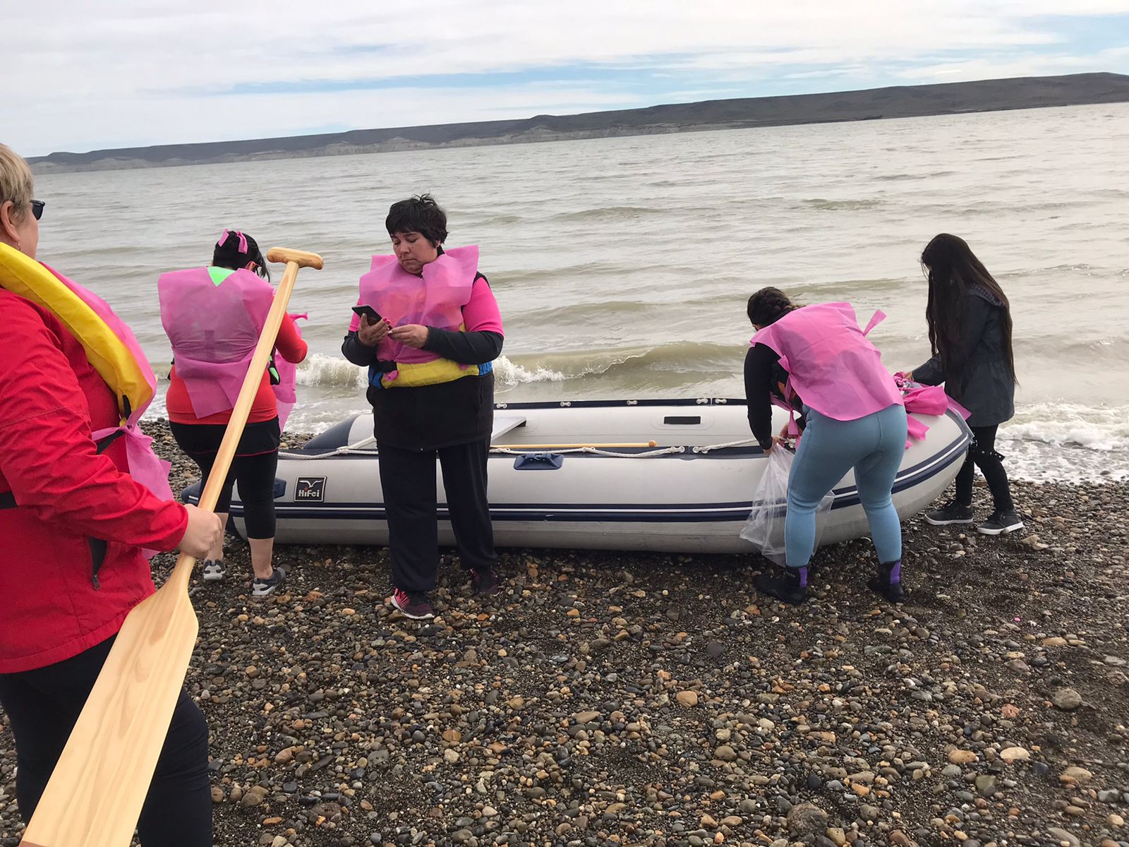 Preparativos para la salida.