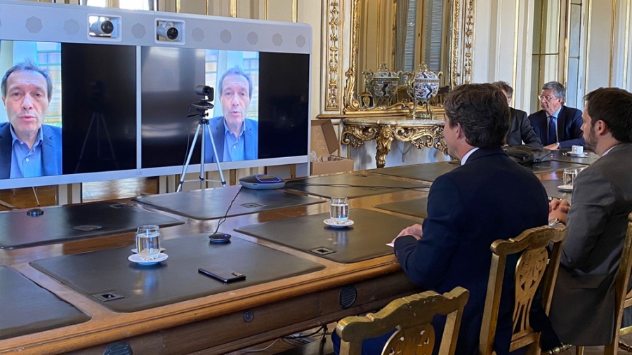 Gustavo Béliz participó desde casa de Gobierno