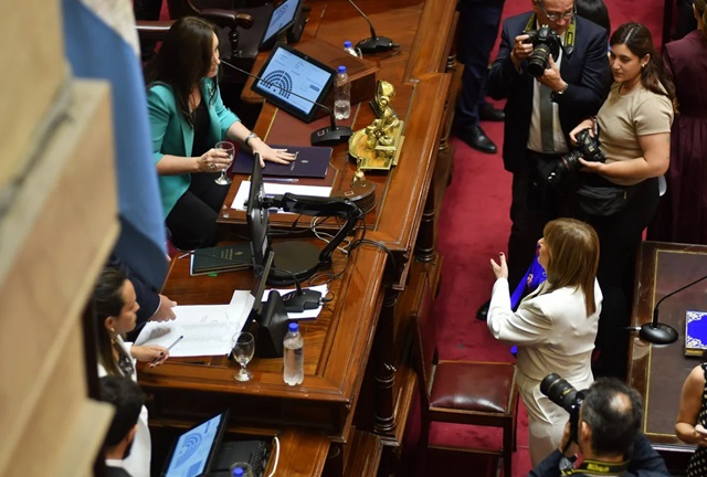 Bullrich, con Villarruel en el Senado.