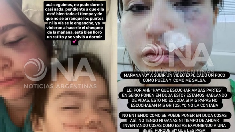 La joven y su hija resultaron heridas.