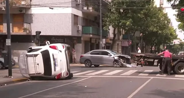 Así quedaron los vehículos sobre la calzada.