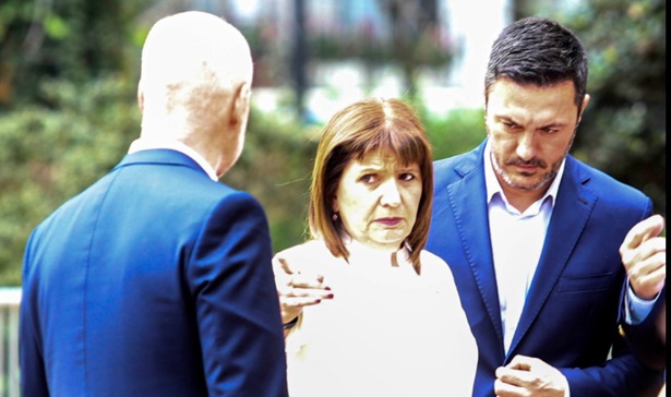 Bullrich junto a Horacio Rodríguez Larreta en el Jardín Botánico.