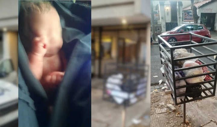 Encontraron a una recién nacida en un tacho de basura