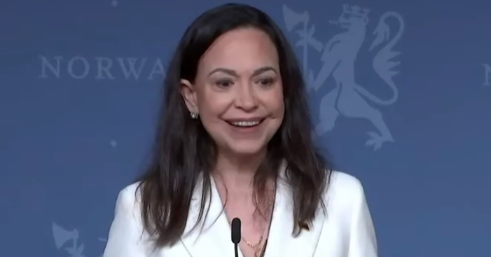 La dirigente opositora de Venezuela, María Corina Machado