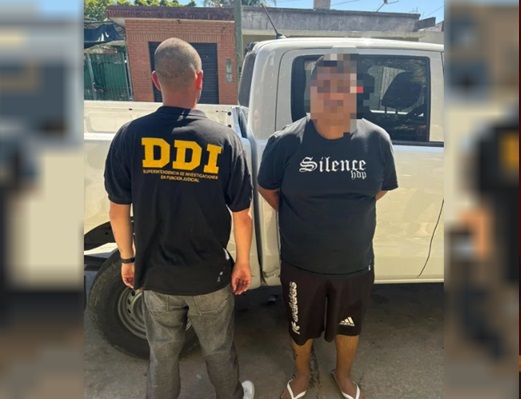 El momento en el que &ldquo;El Tío&rdquo; fue detenido. Foto: Agencia NA/Policía B