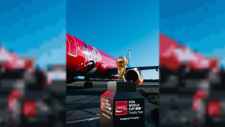 El trofeo de la Copa del Mundo llega a la Argentina.
