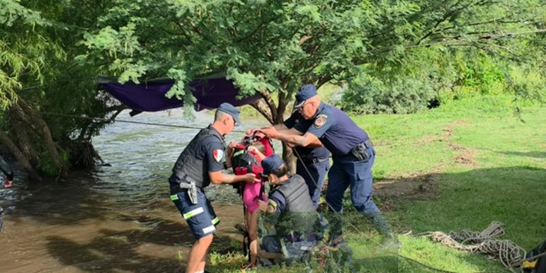 Momento del rescate.