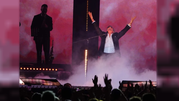 Ricardo Montaner en su primer show en Buenos Aires.