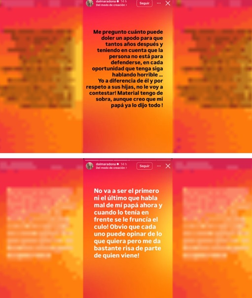 Dalma y Gianinna Maradona cruzaron con dureza a Macri por sus cr&iacute;ticas a Diego