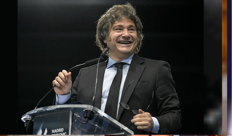 Milei en Madrid.