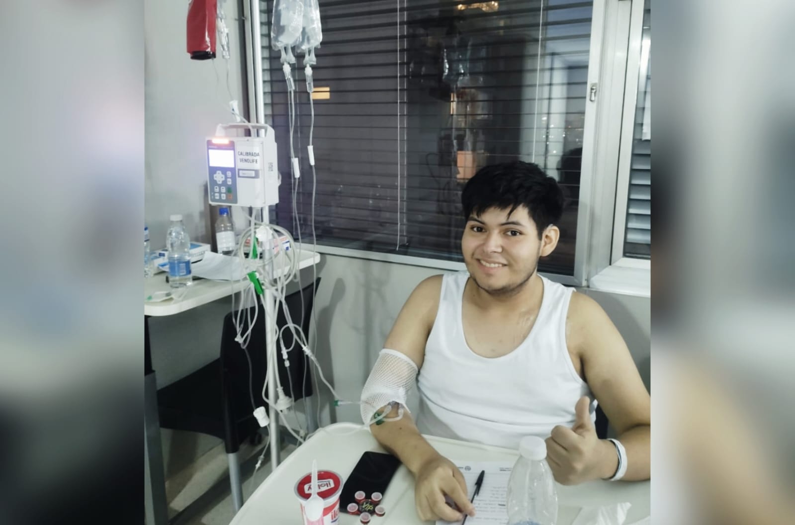 Rodrigo esta internado en el Sanatorio Güemes de Buenos Aires.