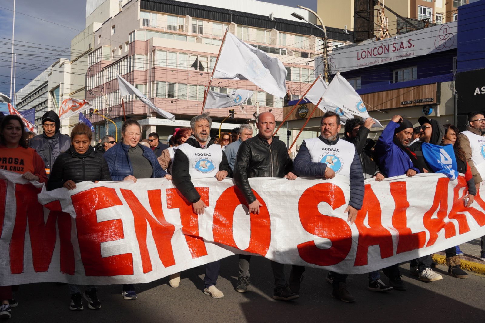 Marcha del Frente de Unidad Sindical. (Foto Archivo)