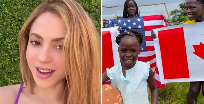 Shakira invitó a un grupo de niños ugandeses como bailarines