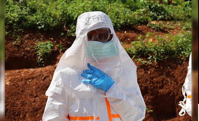 Trabajador sanitario en Congo.