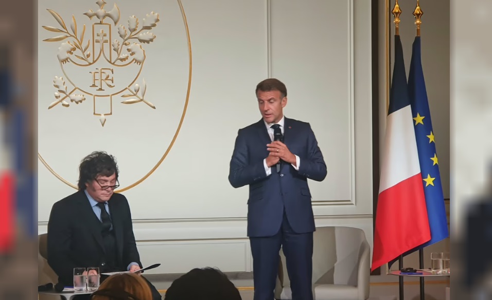 Macron recibió a Milei en el Palacio del Elíseo